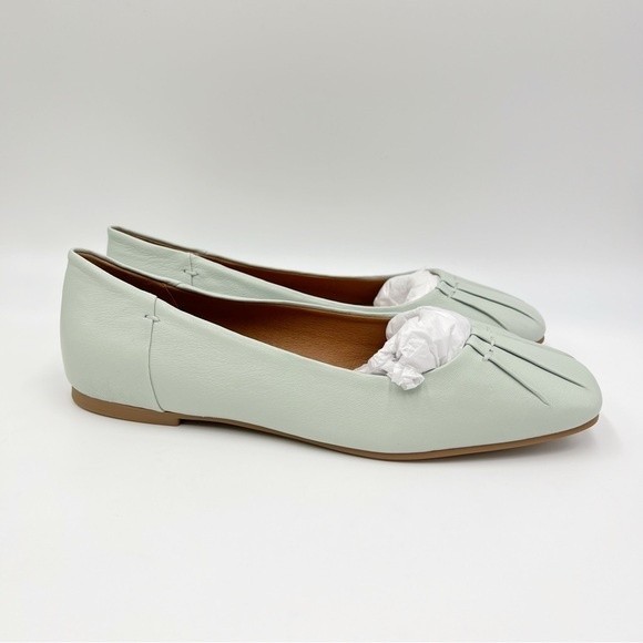 Lucky Brand Womens Size 8 Pastel‎ Light Seafoam Green Leather Ballet Flats Shoes - Picture 3 of 16